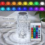 Rose Diamond Crystal Table Lamp 16 Color RGB Touch Sensor Light with Remote Control - Image 6