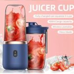 Hexa Blade Juicer Rechargeable Mini Automatic Electric Juicer 2in1